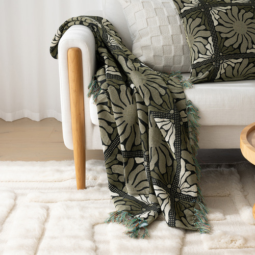 Zinnia Cotton Single Throw