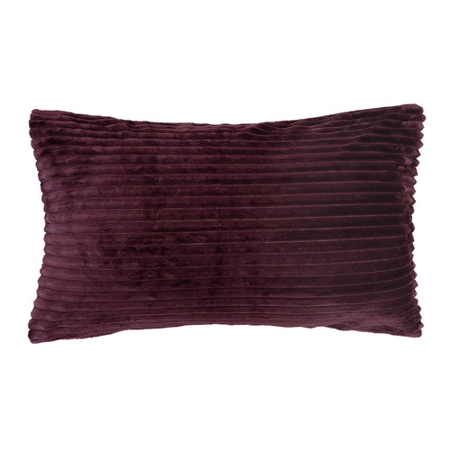 Plum Stripe Channel Velour Cotton Quilt Cover Set