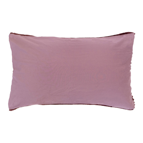 Plum Stripe Channel Velour Cotton Quilt Cover Set