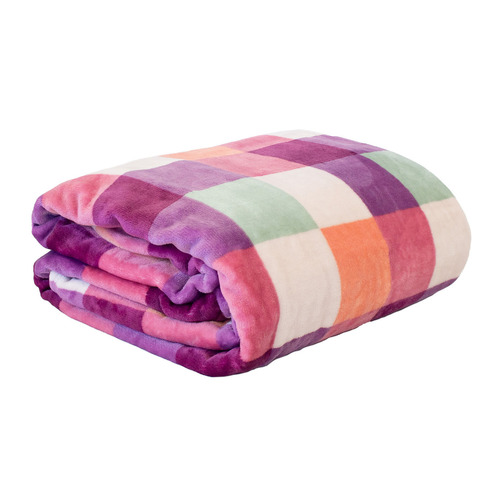 Sherbet Charlie Luxe Checkered Flannel Blanket