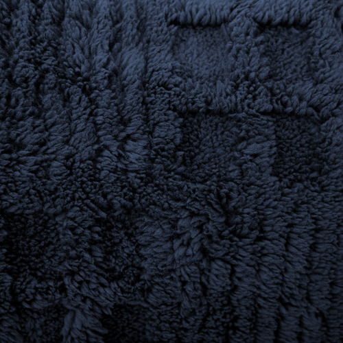 Navy Lattice Cozy Sherpa Fleece Blanket