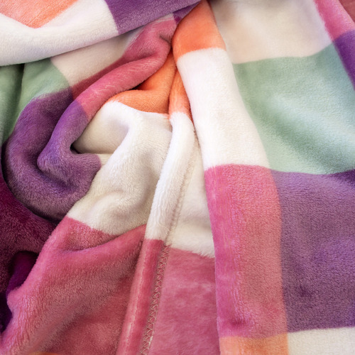 Sherbet Charlie Luxe Checkered Flannel Blanket