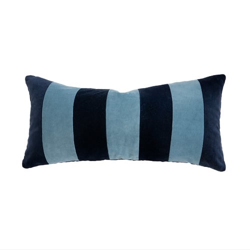 Cooper Striped Velvet Cushion
