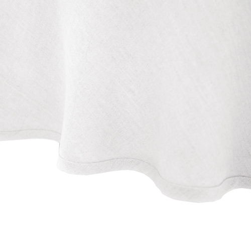 White Linen Round Tablecloth