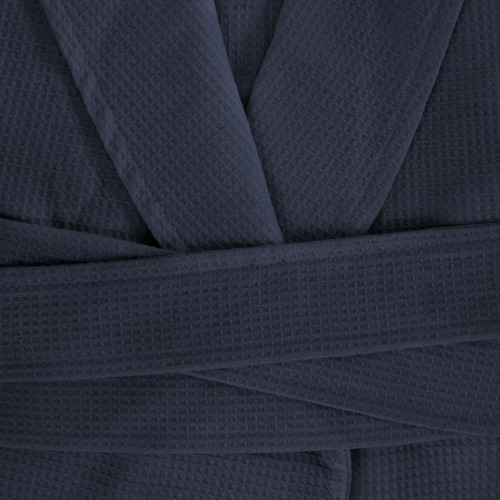 Navy Waffle Bath Robe
