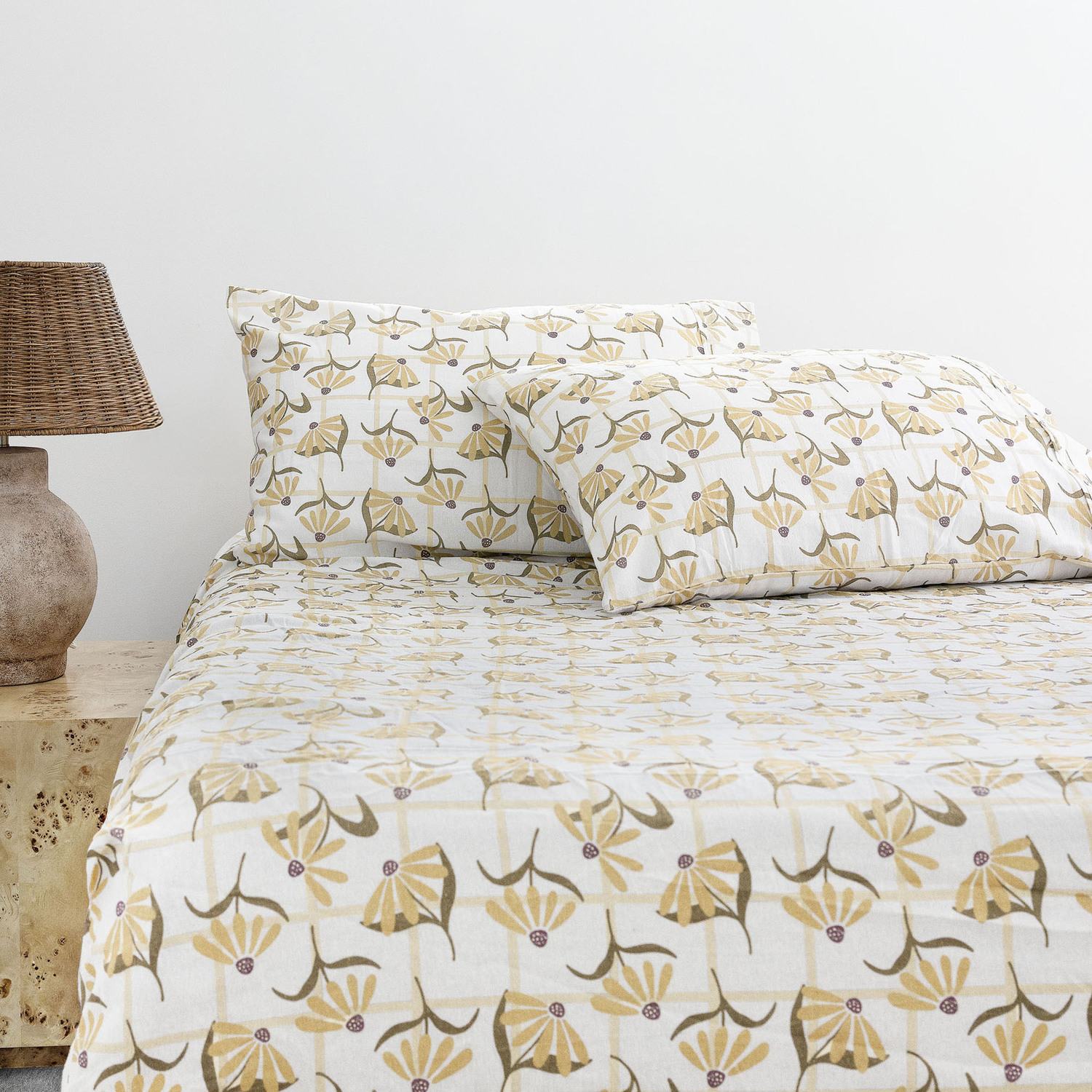 Anthea Cotton Flannelette Fitted Sheet Set