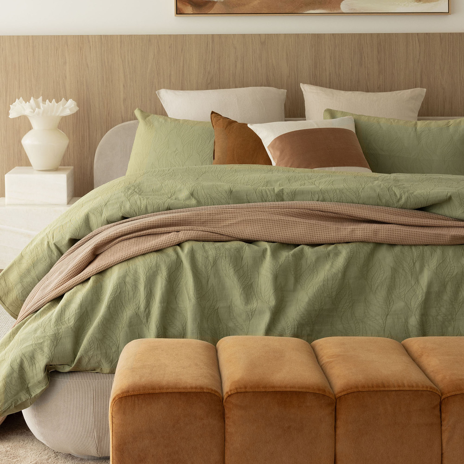 Savannah Jacquard Queen Quilt Cover Set