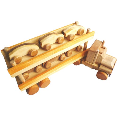 Handmade Wooden Car Transport Truck