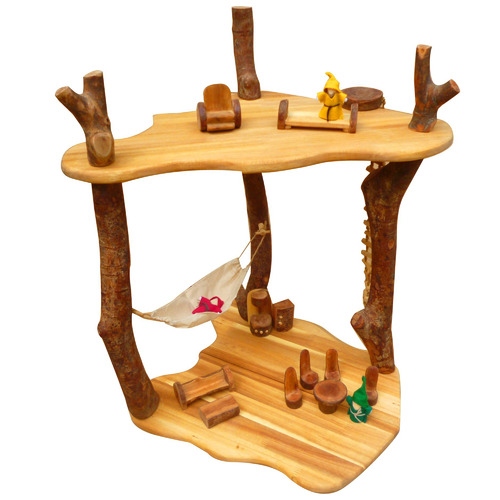 23 Piece Wooden Jungle Tree House Play Set