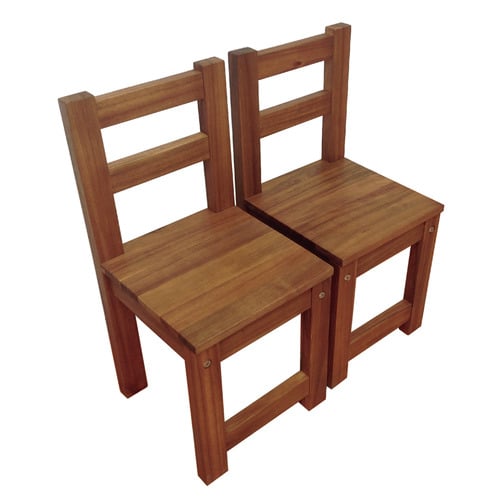 Q Toys Kids' Natural Wooden Chair Temple Webster