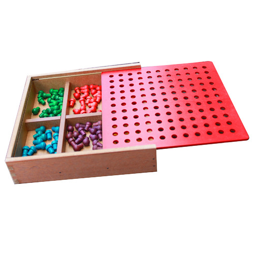 Froebel Gifts J2- Pegs & Lacing Box