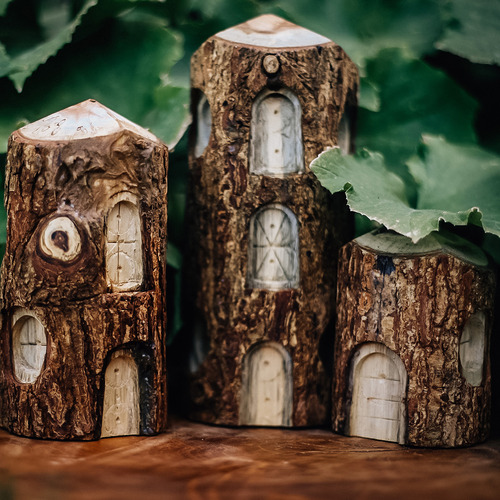 Q Toys Q Toys 3 Piece Wooden Tree House Set Temple & ster