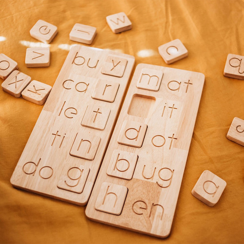 Q Toys 2 Piece Wooden CVC Word Board Set