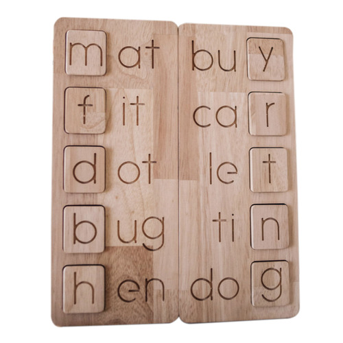 Q Toys 2 Piece Wooden CVC Word Board Set