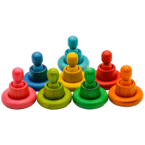Q Toys 24 Piece People, Cups, & Rings Set