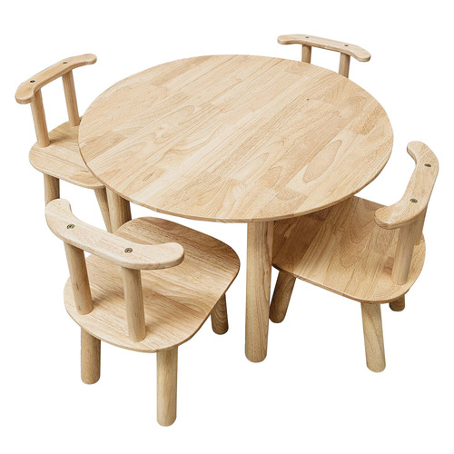 Kids' 4 Seater Round Table & Chair Set