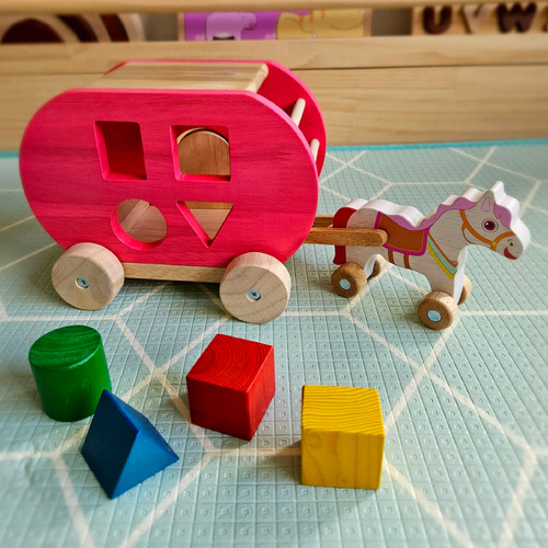 Wooden Horse Cart Sorter