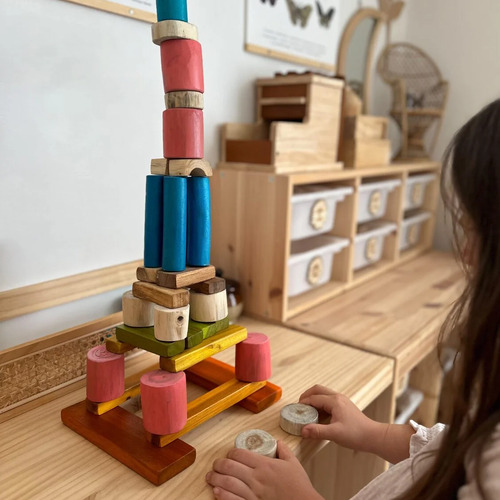 Kids' 42 Piece Colourful Tree block Set
