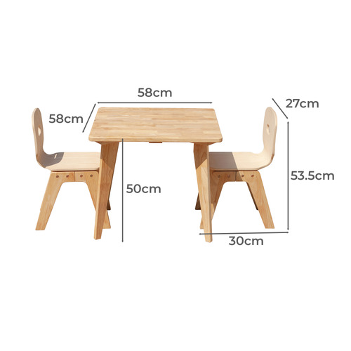 Q Toys Kids' Danish Square Table Chairs Set | Temple & Webster