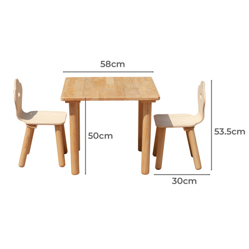 Q Toys Q Toys Kids' Classic Square Table & Chairs Set | Temple & Webster