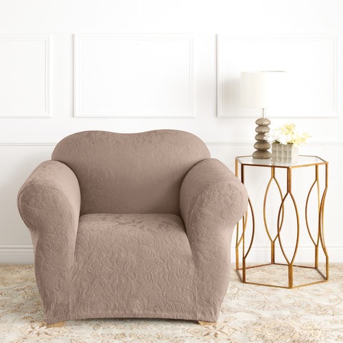 Sure Fit Stretch Jacquard Damask Armchair Cover Temple & ster