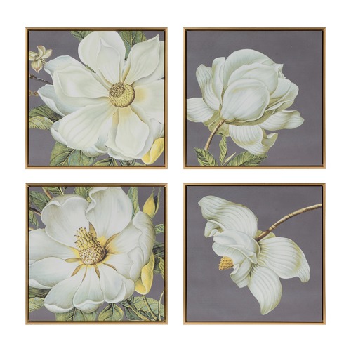 4 Piece Magnolia Framed Canvas Wall Art Set Temple & ster