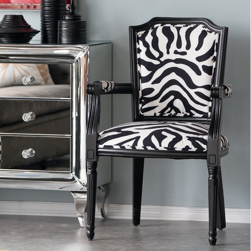 Regal Zebra Print Armchair Temple Webster