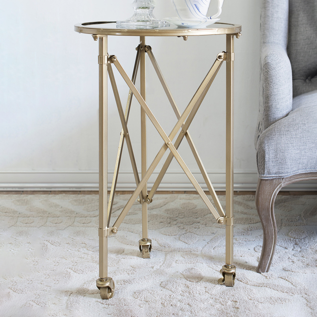The Decor Store Tennyson Side Table On Wheels Reviews Temple Webster