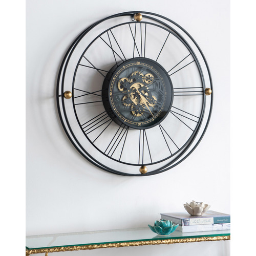 80cm Fortuna Metal Wall Clock