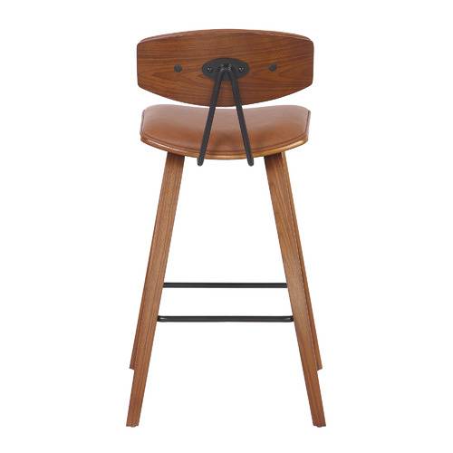 The Decor Store 69.5cm Tan Retro Faux Leather Barstool | Temple & Webster
