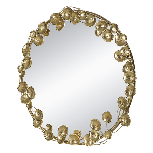 Gold Ivy Metal Wall Mirror