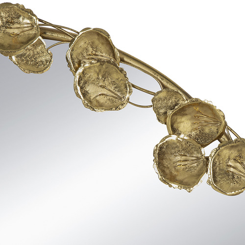 Gold Ivy Metal Wall Mirror