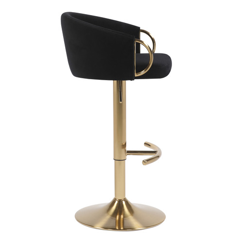 Amell Velvet Adjustable Bar Stool