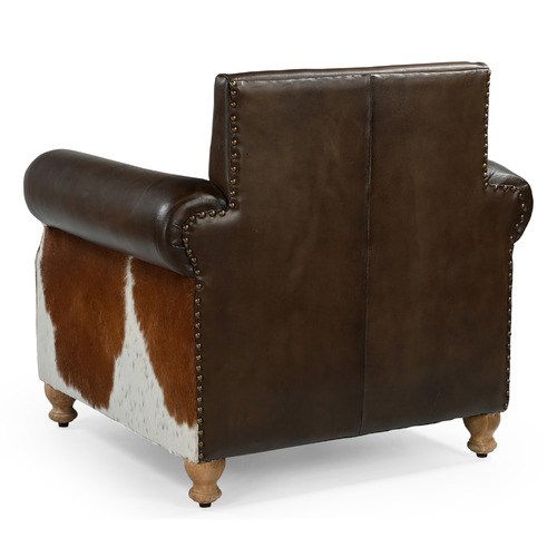 Zekria Genuine Leather & Cowhide Armchair