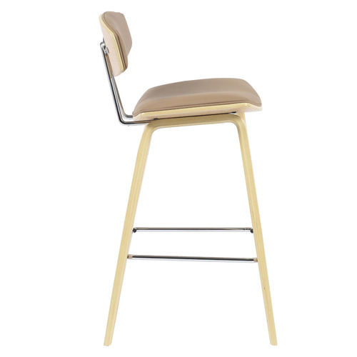 90.5cm Leigh Walnut Wood Bar Stool