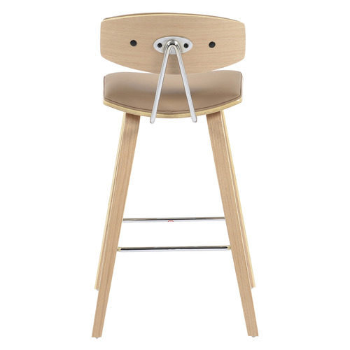 90.5cm Leigh Walnut Wood Bar Stool