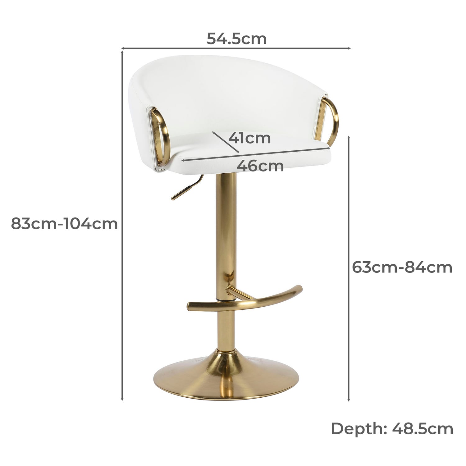 84cm Blanca Bar Stool