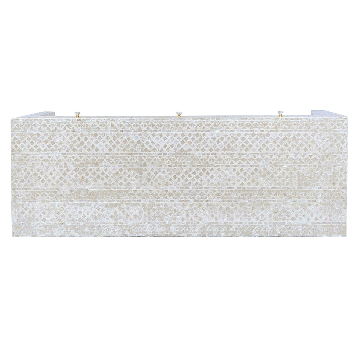 Daena 3 Drawer Mother of Pearl  Console Table