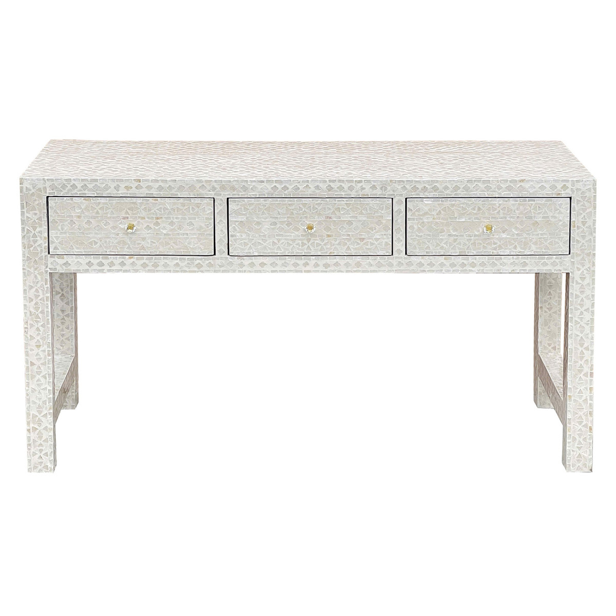 Daena 3 Drawer Mother of Pearl  Console Table