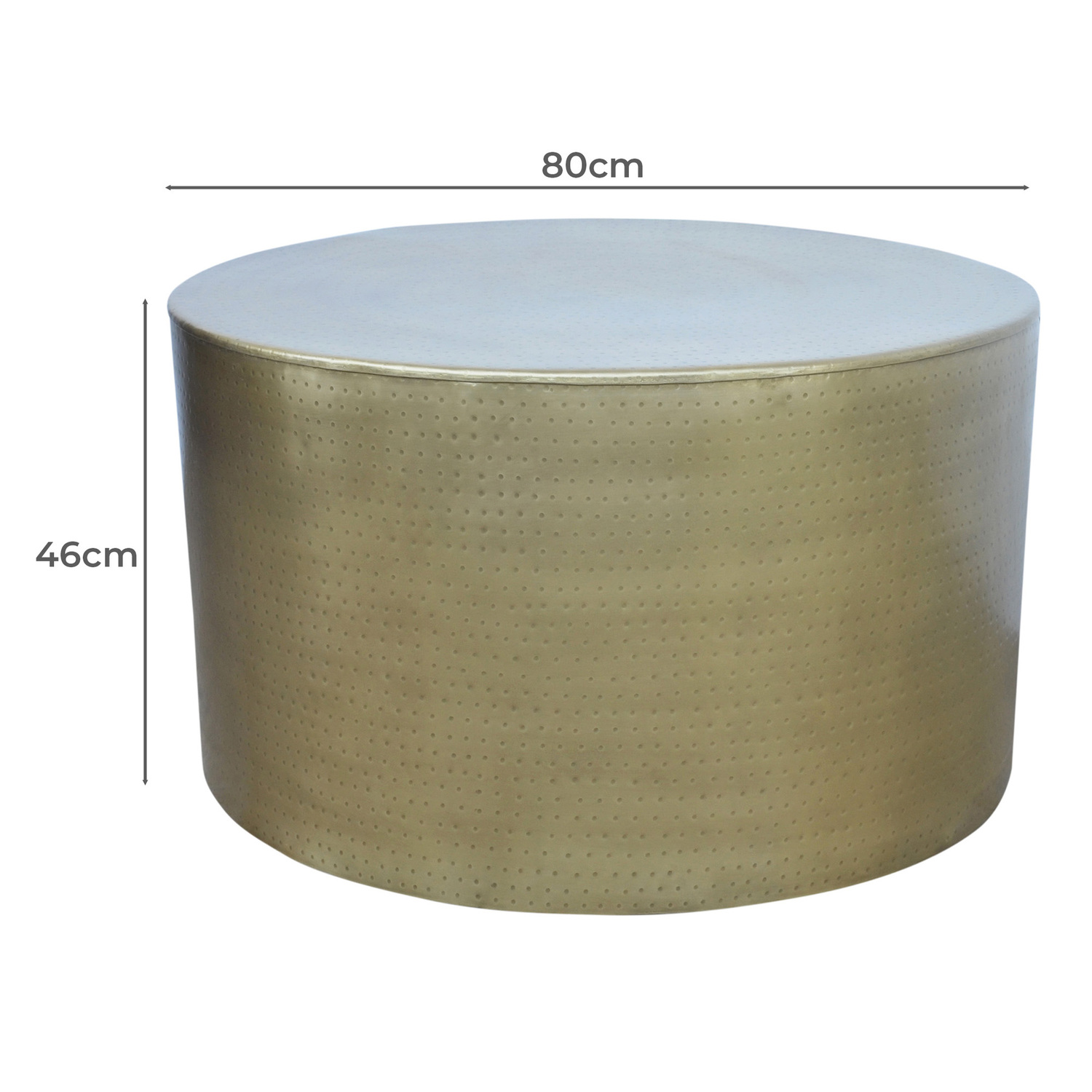 Werner Gold Hammered Coffee Table