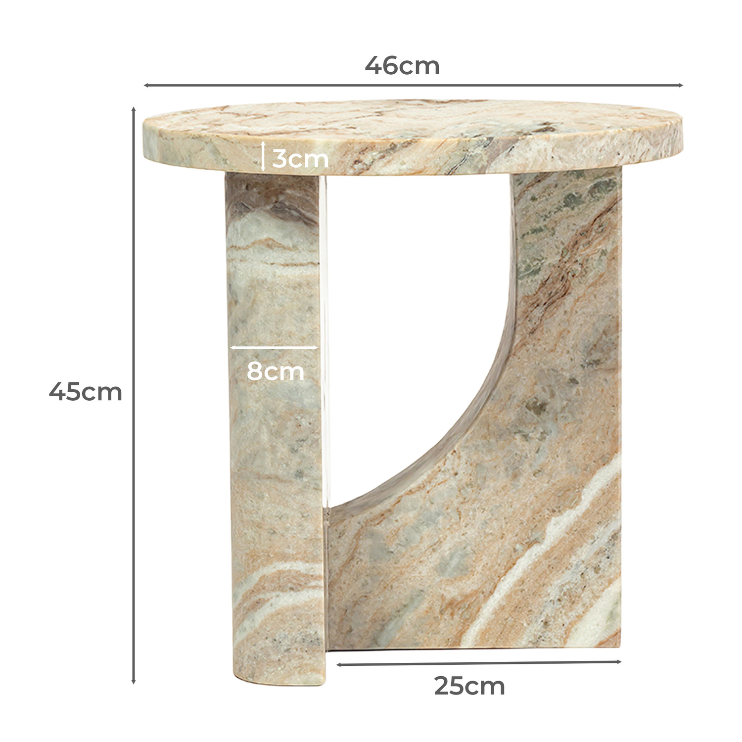 Florence Marble Side Table