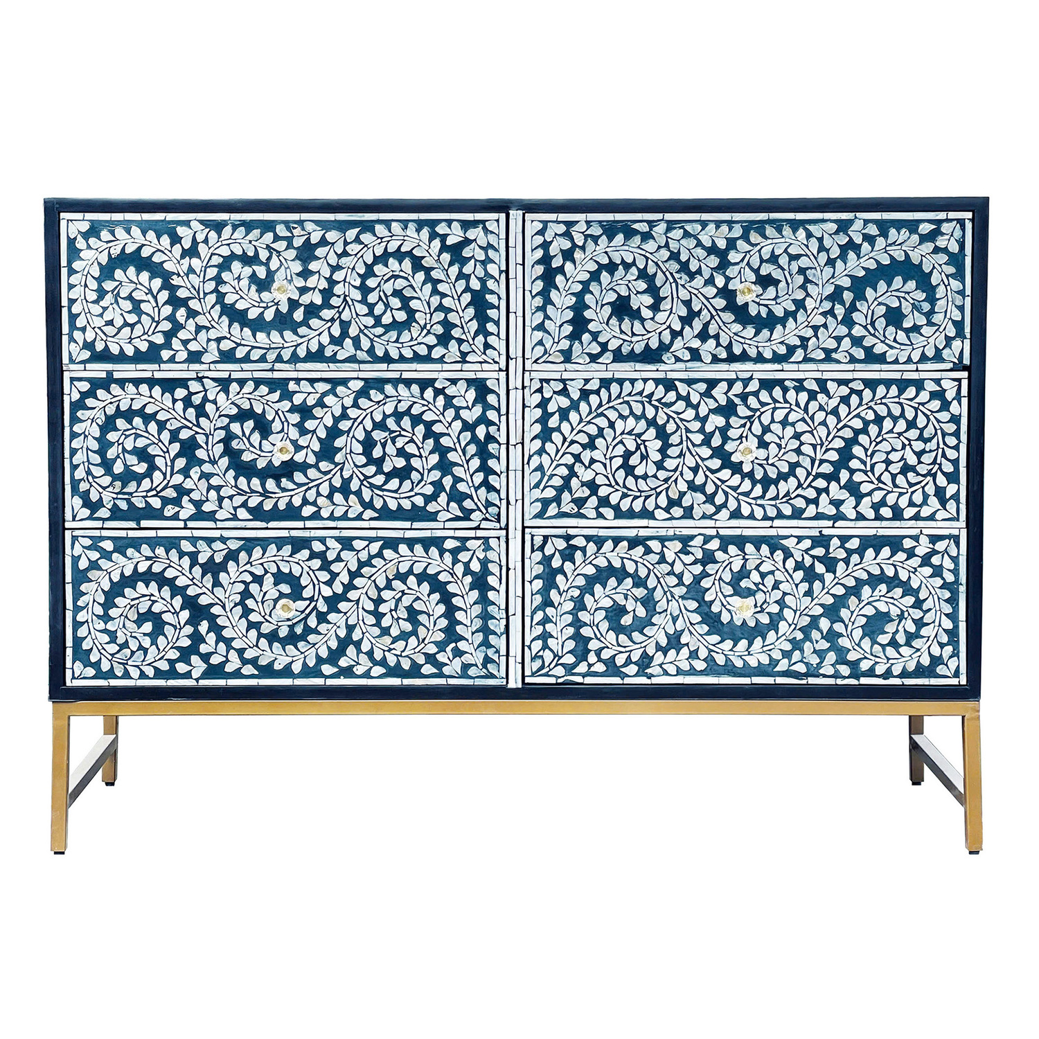 Xenia Mother of Pearl 6 Drawer Chest