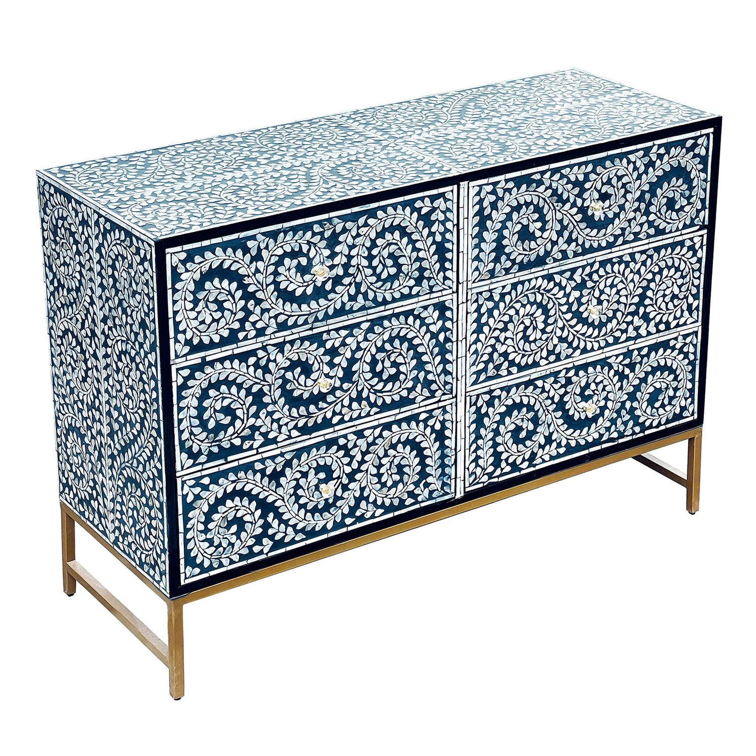 Xenia Mother of Pearl 6 Drawer Chest