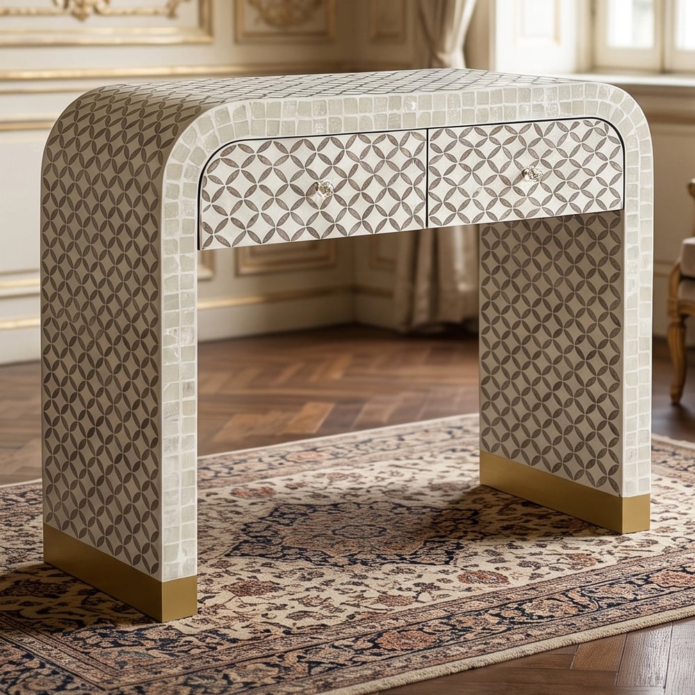 Ilias Mother of Pearl Console Table