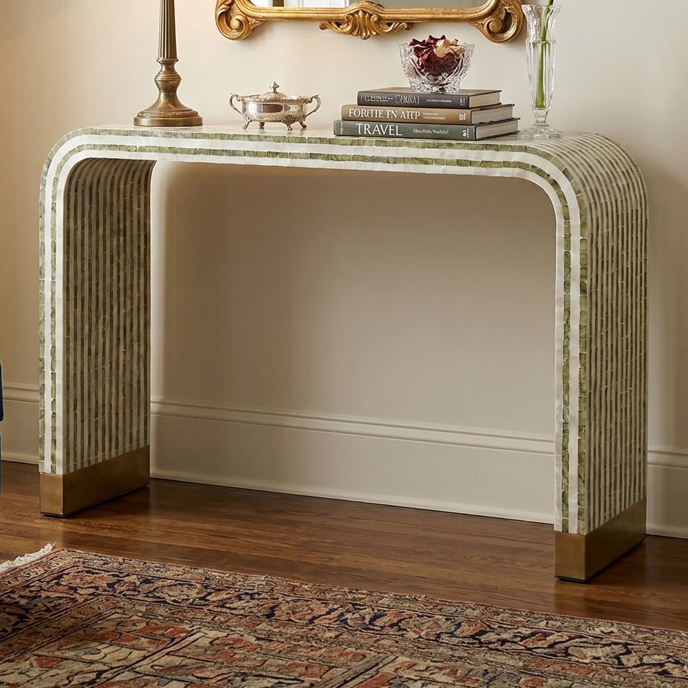 Ansel Mother of Pearl Console Table