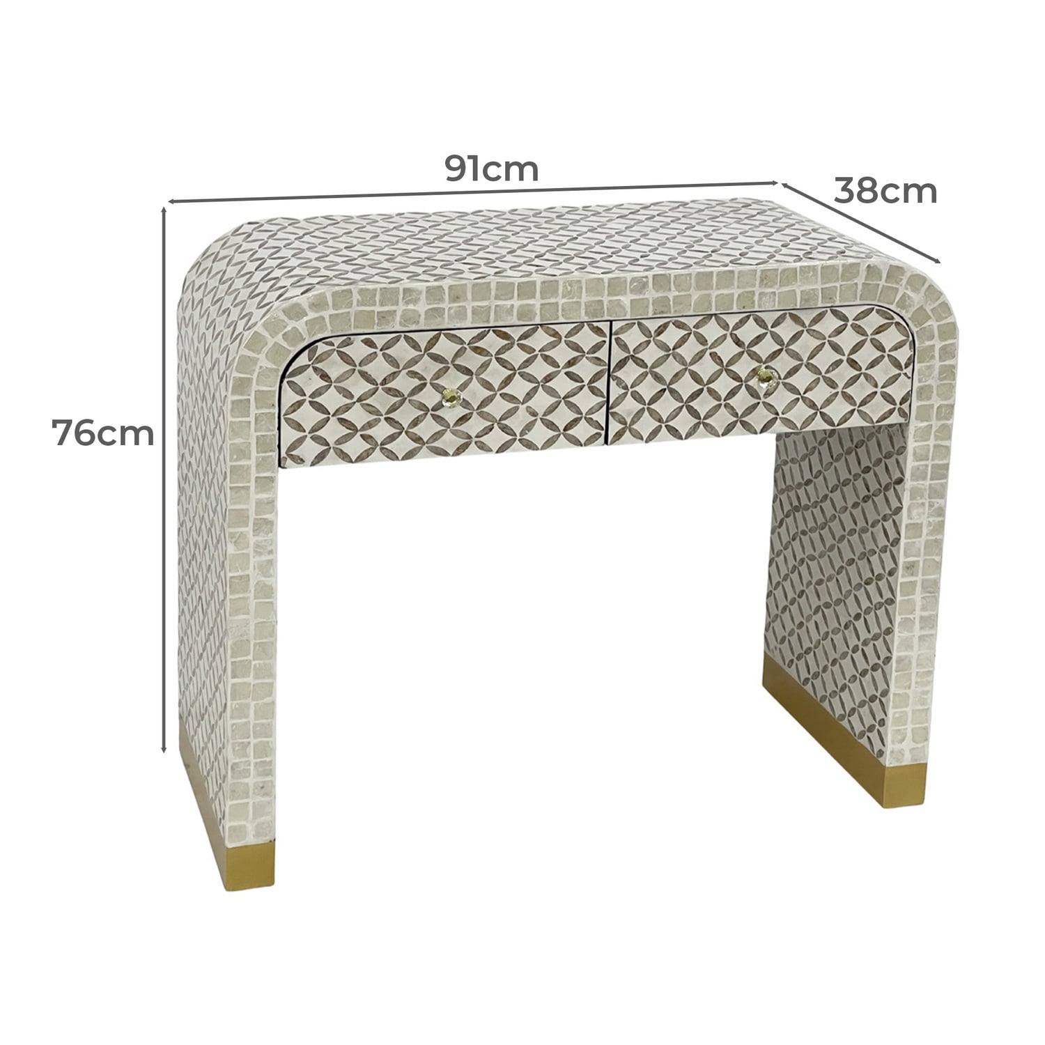 Ilias Mother of Pearl Console Table