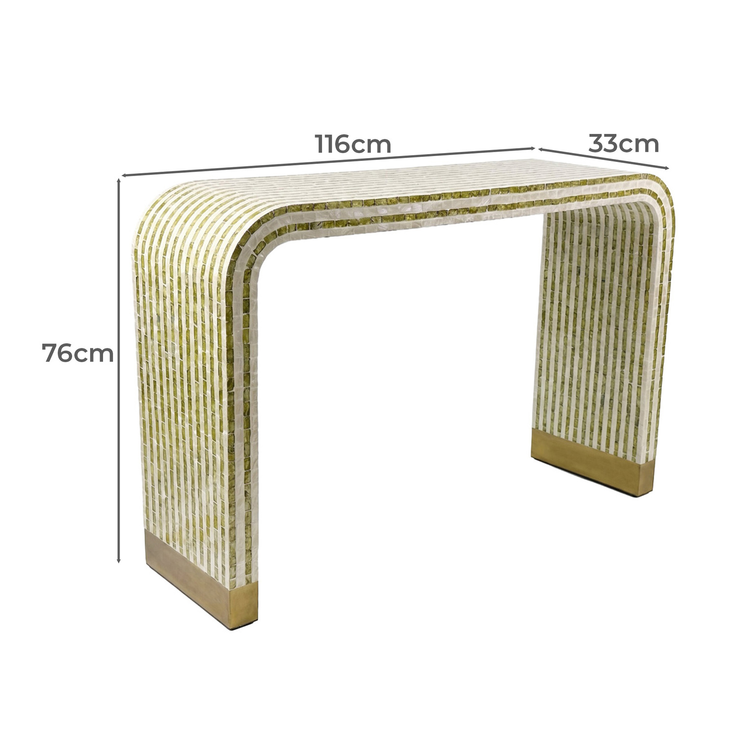 Ansel Mother of Pearl Console Table