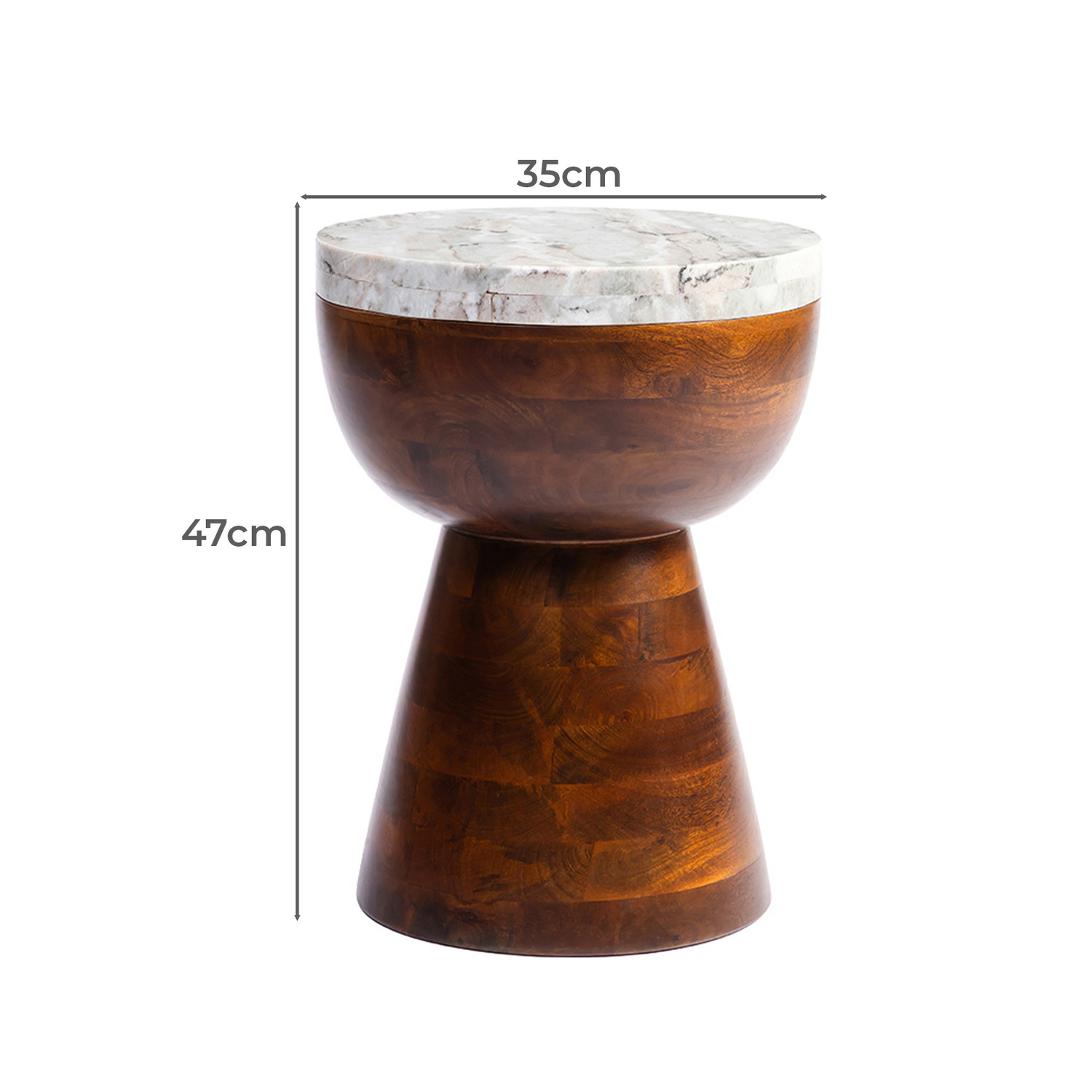 Alder Indian Marble Side Table