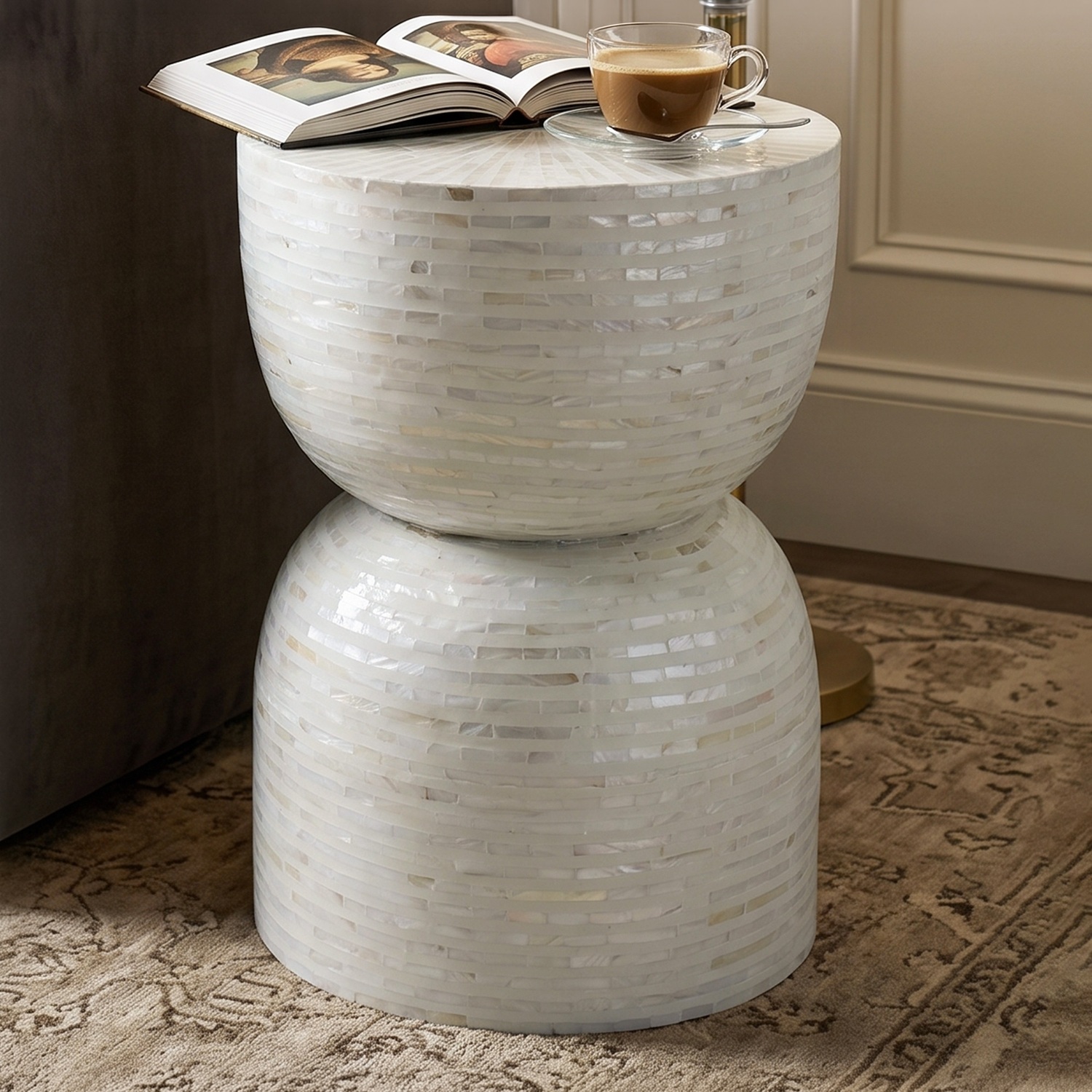 Ellena Mother of Pearl Side Table