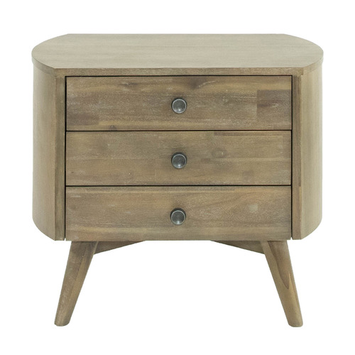 Monah 3 Drawer Bedside Table